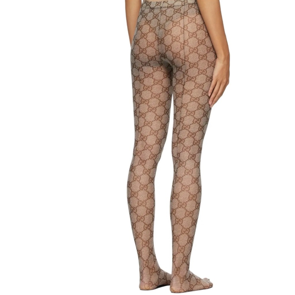 🆕😍❤️Gucci Beige/Brown GG Patterned Women's Tights Medium - Picture 12 of 16